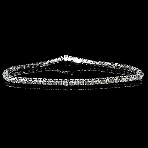 14k Tennis Bracelet with 64 Round Diamonds