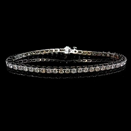 14k Tennis Bracelet with 50 Round Diamonds