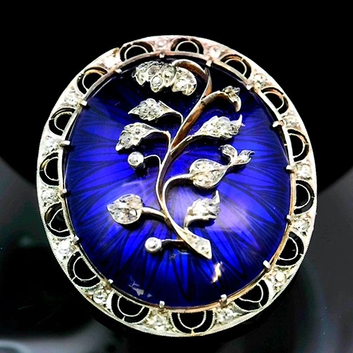 14K and Platinum Antique Brooch